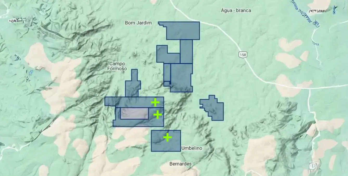 Axia Mineração SA amplia áreas de pesquisa e prospecção em Bom Jardim de Goiás.